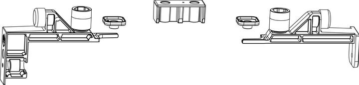 Maco HS Accessoires standard pour rail de guidage supérieur affleurant, argent (104779)