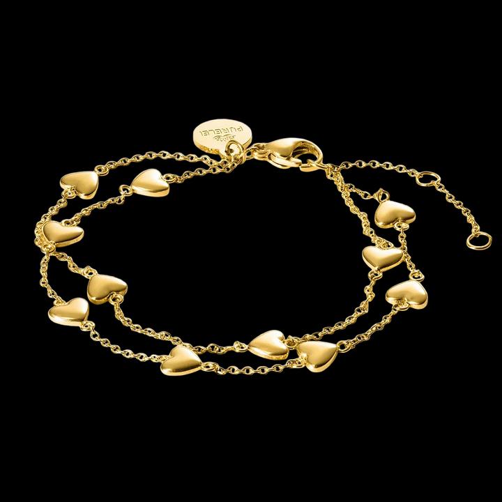 Actual product image Purelei Alohi Heart bracelet gold (19 cm, Stainless steel, 18k gold-plated)