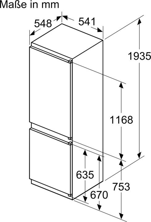 Actual product image Bosch Hausgeräte Einbau-Kühl-Gefrier-Kombination (290 l)