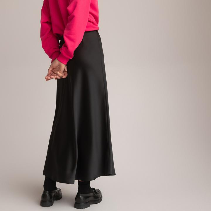 Image du produit La Redoute Collections Maxi-jupe évasée en satin mat (32)