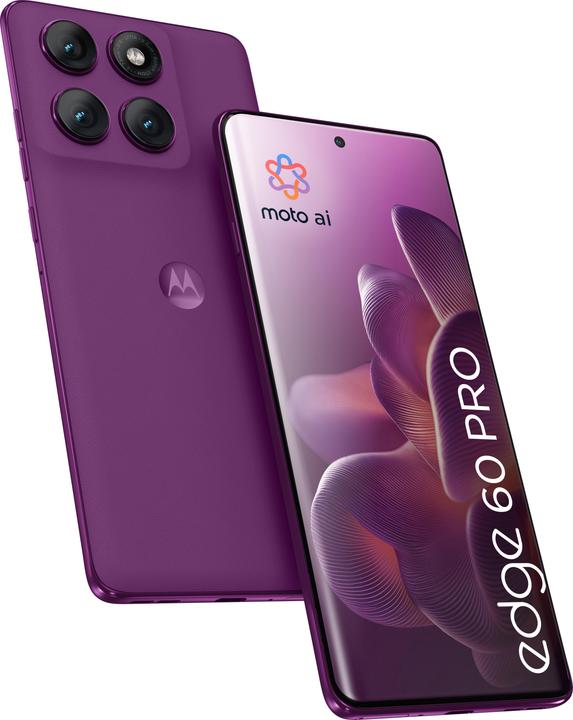 Image du produit Motorola Edge 60 Pro (512 Go, Pantone Sparkling Grape, 6.67", Double SIM, 50 Mpx, 5G)