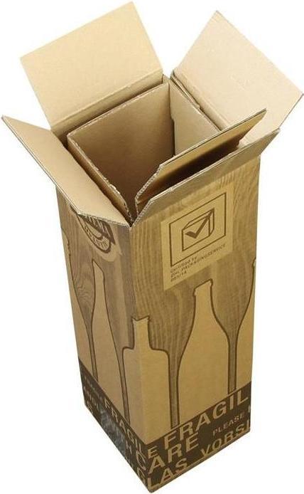 Immagine prodotto Transpak Bottiglia in cartone PTZ a 2 pareti dimensioni 107x107x390mm qualità 2.3BC marrone affrancata (20 x)