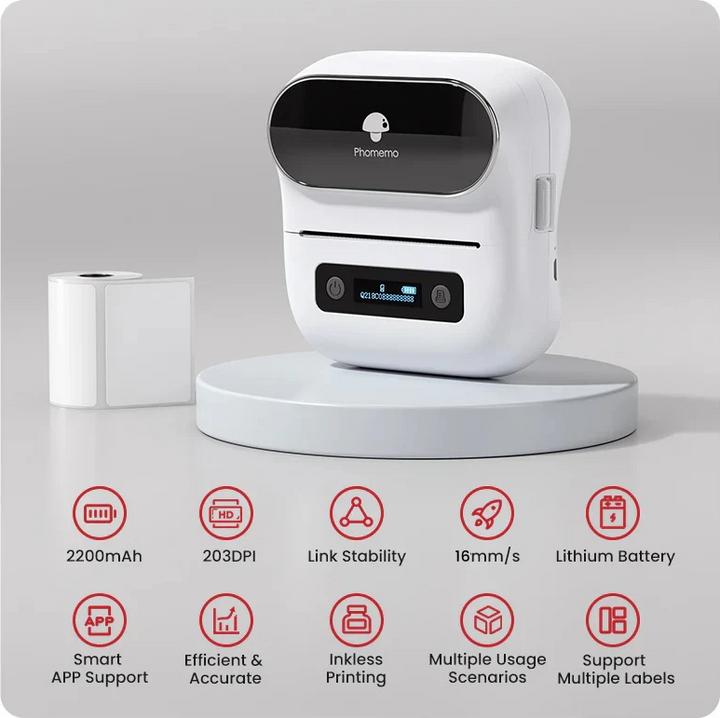 Actual product image Phomemo M220 WHI (203 dpi)