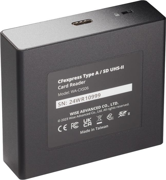 Actual product image Wise CFexpress Type A SD UHS-II Card Reader WI-WA-CXS06 (USB 3.2 Gen 2)