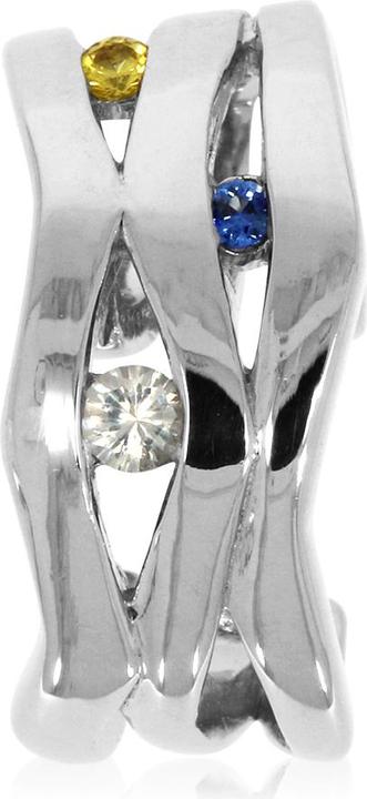 Produktbild Xen Anhänger mit Multicolor Saphire ca. 0,13 ct. (925 Sterling Silber)