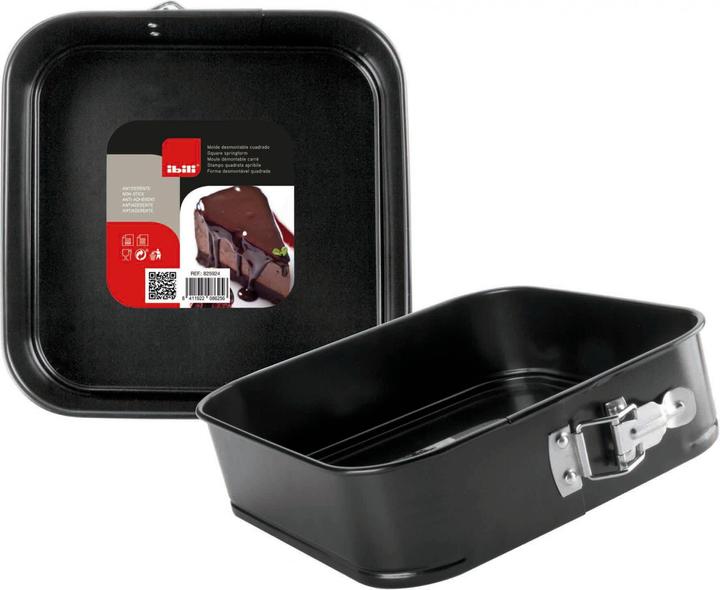 Immagine prodotto Ibili Tortiera quadrata Moka 24 x 24 x 7 cm Ideale per realizzare torte quadrate (576 cm)