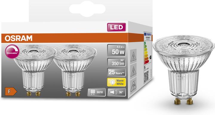 Actual product image Osram Superstar (GU10, 4.50 W, 350 lm, 2 x, F)