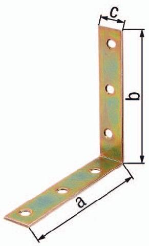Produktbild Alberts Stuhlwinkel 90 x 90 x 20 mm, galv. gelb verzinkt, 1 Stck (50 Stk.)