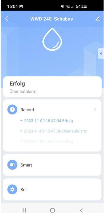 Produktbild Schabus 500240 Funk-Wassermelder mit App-Steuerung, mit internem Sensor über Steckdose