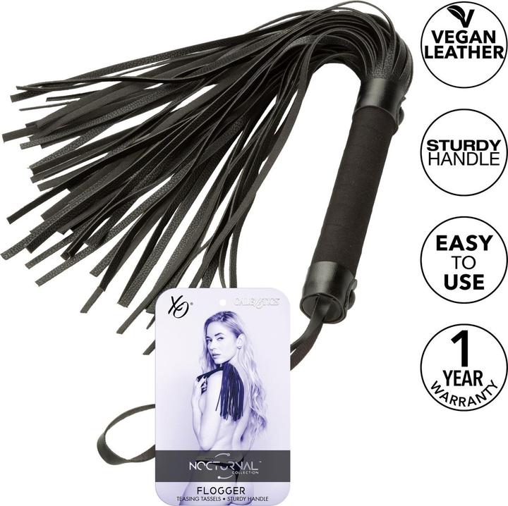 Productafbeelding CalExotics Nachtelijke Flogger Leer Zwart