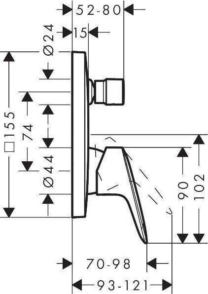 Produktbild hansgrohe Logis Einhebel-Wannenmischer - Chrom (71405000)