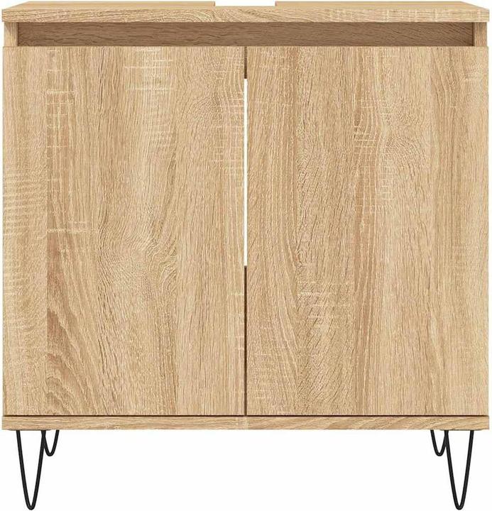 Actual product image VidaXL Badschrank Sonoma-Eiche 58x33x60 cm Holzwerkstoff, Farbe (58 x 33 x 60 cm)