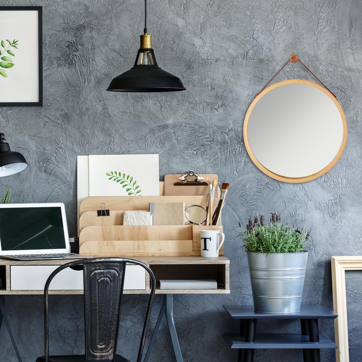 Image du produit Relaxdays Miroir à accrocher rond cadre (45 x 2 x 45 cm)