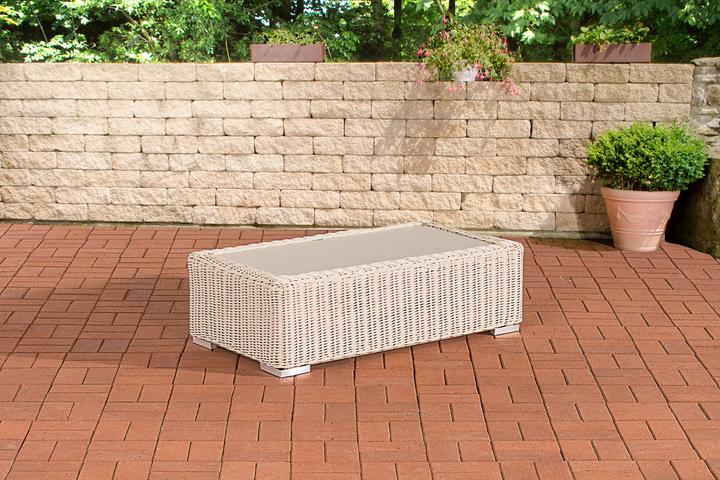Produktbild CLP Tisch Madeira 5mm, perlweiss (110 cm)