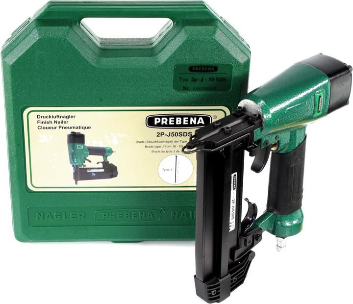 Produktbild Prebena 2P-J50SDS Luftdruck Druckluftnagler 5-7 bar im Transportkoffer