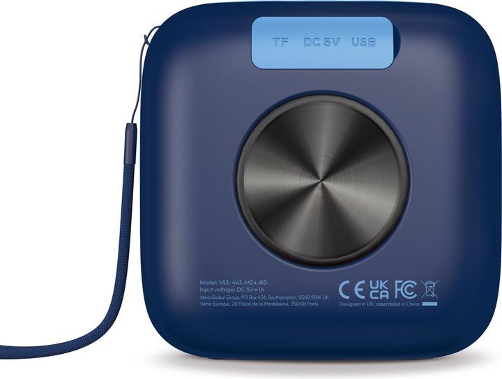 Actual product image veho Mz-4 Portable Bluetooth Speaker-Blue