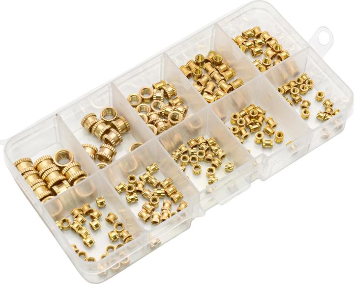 Purecrea Gewindeeinsätze Messing Insert Set 220 Stück