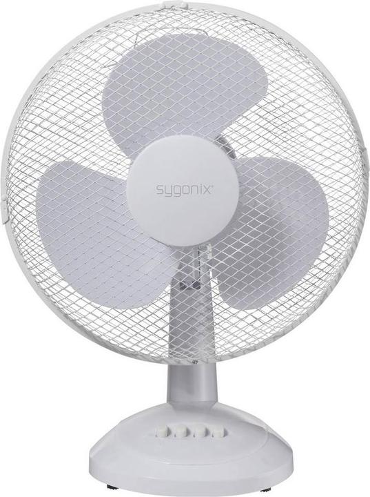 Actual product image Sygonix Tischventilator 40 W (Ø x H) 237 mm x 460 mm Weiss (49.30 dB)