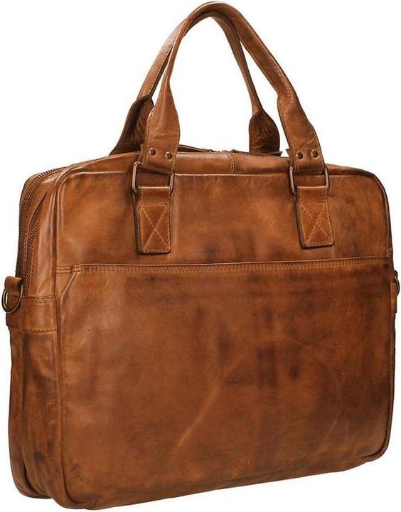 Produktbild Bear Rock Design Leandro Leren Laptoptas - 15 inch - Cognac (15")