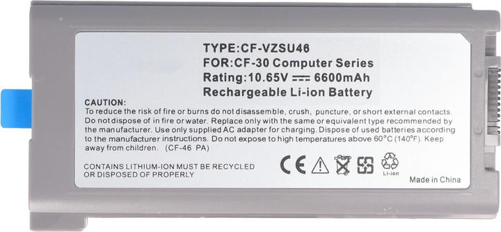 Produktbild XCell Akku passend für Panasonic Toughbook CF-30 Akku VZSU46 10,65 Volt, 6600mAh (6600 mAh)
