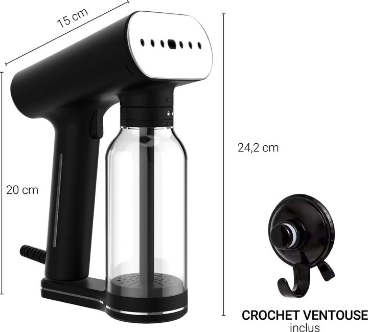 Produktbild SteamOne KarlXL 2 - Voor Strijken en Stomen - Handstomer - Kledingstomer - Zwart (EUXL400V2) (2000 W, 33 g/min)