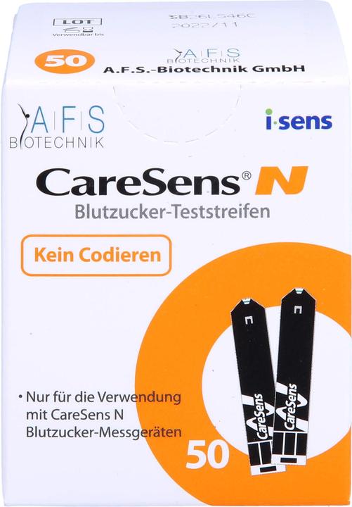 Actual product image I.sens CareSens-N blood glucose test strips (auto-coding), 50 test strips (Test strips)
