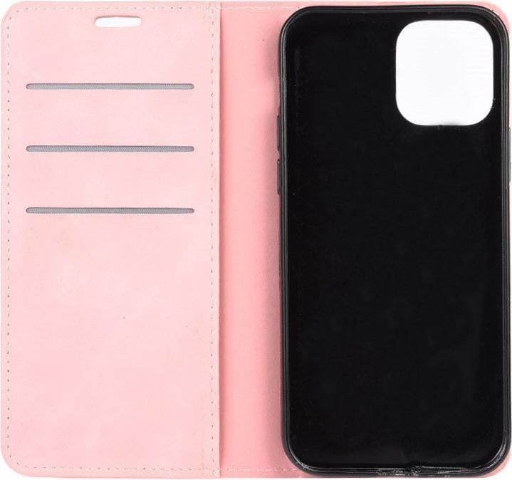 Produktbild Cover-Discount iPhone 12 / 12 Pro - Seidige Stand Flip Case Hülle rosa (Apple iPhone 12, Apple iPhone 12 Pro)