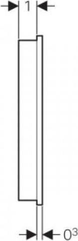 Produktbild Geberit AquaClean bedieningspaneel wand Mera 9.3x9.3cm t.b.v. AquaClean douchewc glas wit