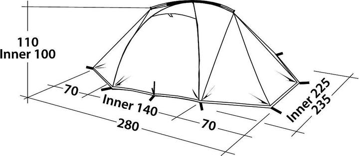 Image du produit Robens Tente Lodge 2 (Tente igloo, 3.10 kg, 2 personnes)