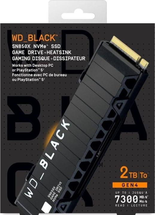 Produktbild WD Black SN850X mit Heatsink (2000 GB, M.2 2280)