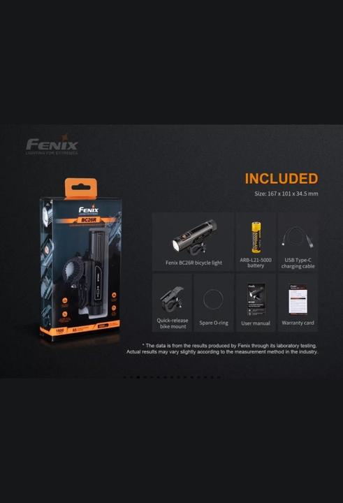Actual product image Fenix BC26R (1600 lm)