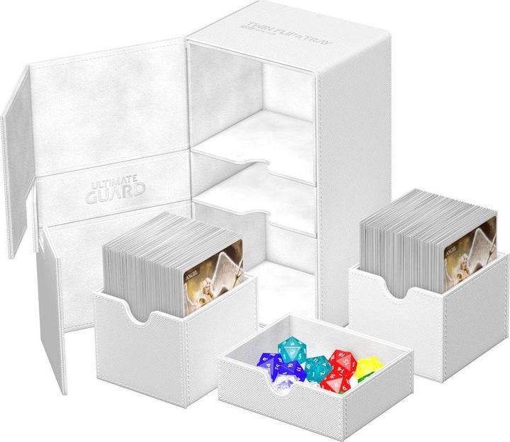 Immagine prodotto Ultimate Guard Vassoio Twin Flip'n'Tray 200+ XenoSkin Monocolor Blanc