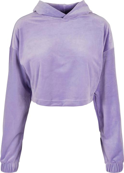 Urban Classics Ladies Cropped Velvet Oversized Hoody