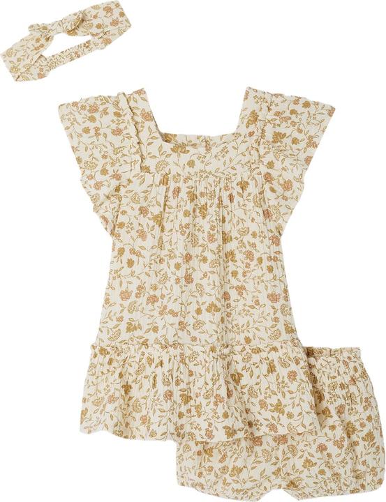 Image du produit Vertbaudet Mädchen Baby Geschenk-Set: Kleid, Shorts & Haarband (68)