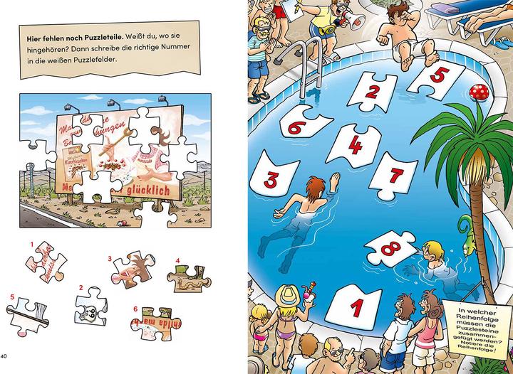 Actual product image Kosmos Die drei??? Kids Ferienrätselbuch (German, Ulf Blanck, Jan Sasse, Kim Schmidt, 2023)