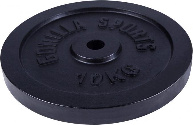 Image du produit Gorilla Sports Plaque de poids en fonte noire 1,25-15 KG (1 x 10 kg)