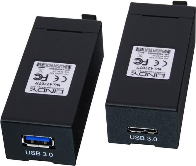 Produktbild Lindy USB 3.1 / 3.0 LWL/Fibre Optic Extender 400m (400 m, USB 3.1, USB 3.0)