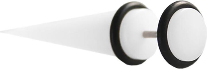 Star Piercing Fake Expander weiss (ohne Messing, Acryl)