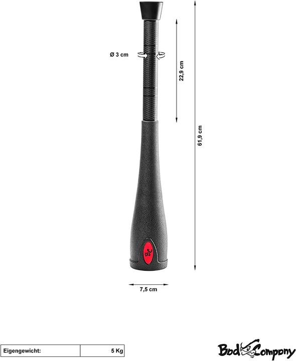 Actual product image Bad Company Rubber Indian Club Bell, 5kg