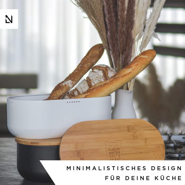 Actual product image Lars Nysøm Metal Bread Box with Linen Bread Bag