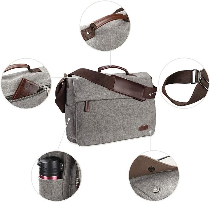Actual product image Ruschen Men's Canvas Tote Bag (15.60")