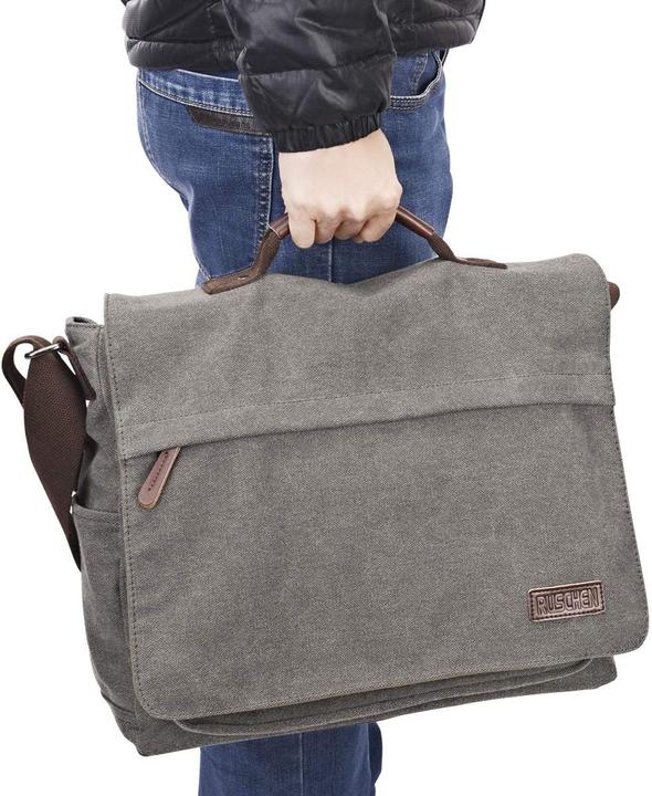 Actual product image Ruschen Men's Canvas Tote Bag (15.60")
