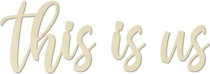 Actual product image Trenddeko Poplar This is us (29 x 10 cm)