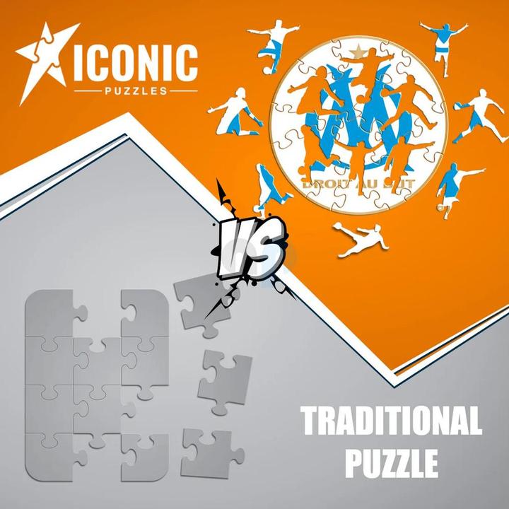 Immagine prodotto Iconic Olympique Marsiglia - Logo - Puzzle in Legno Taglia M (270 Pezzi) (270 pezzi)