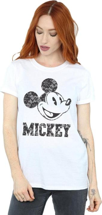 Actual product image Disney Womens/Ladies Mickey Mouse Laces Cotton Boyfriend T-Shirt (M)