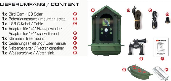 Image du produit Braun Photo BRAUN Bird Cam 130 solaire