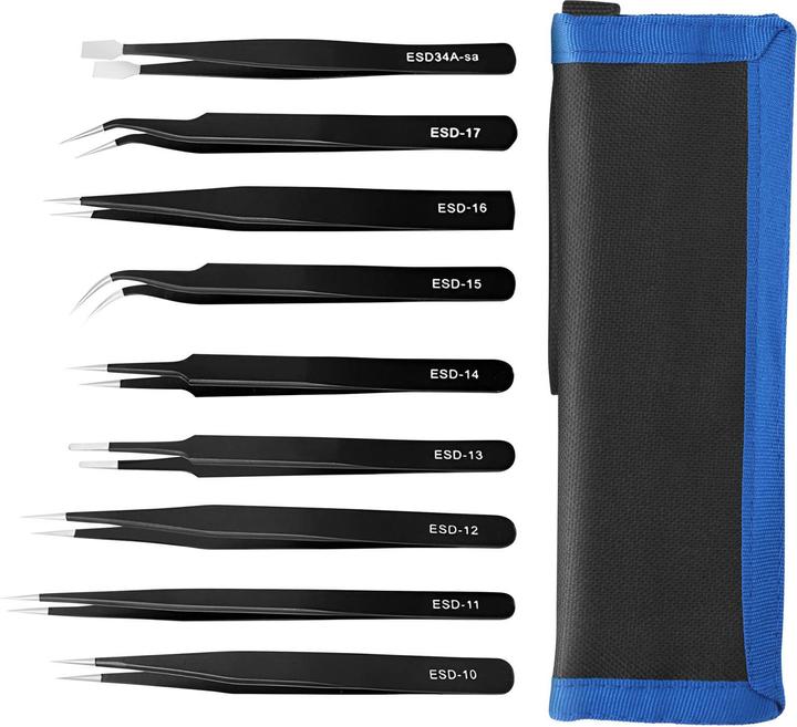 Actual product image UF-Tools Tweezers 9-piece set