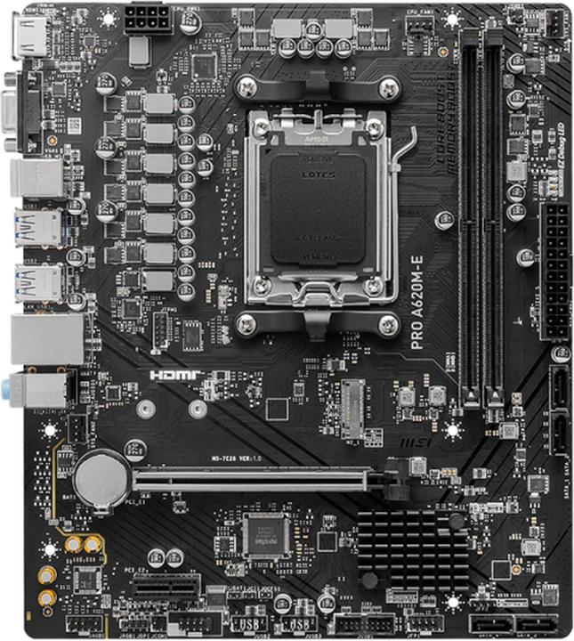 Image du produit MSI Pro A620M-E (AM5, AMD A620, mATX)