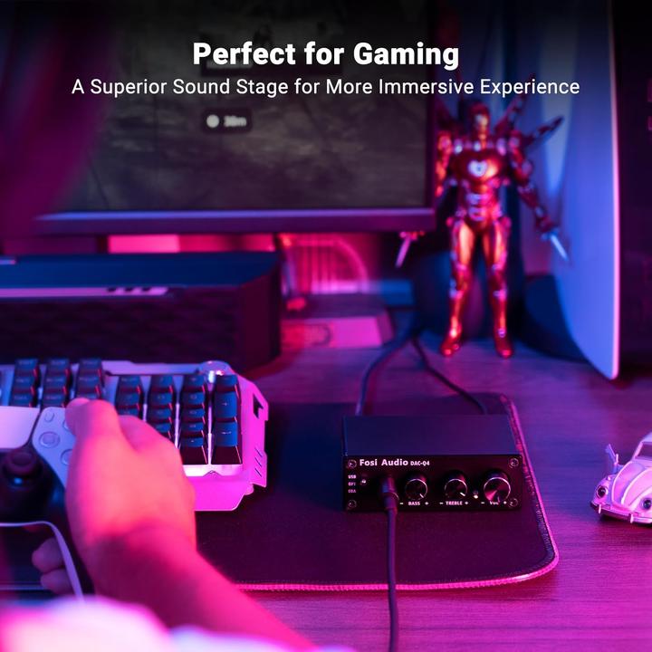 Immagine prodotto Fosi Audio Q4, 24-Bit/192 kHz DAC und Kopfhörerverstärker