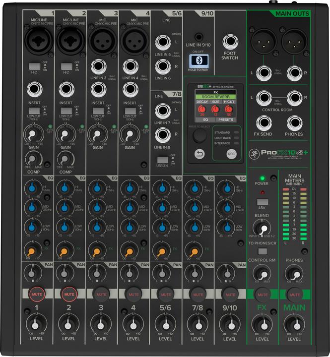 Mackie ProFX10v3+ (Studio et mixeur live)